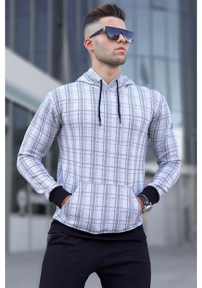 Madmext Gri Kapüşonlu Sweatshirt 5330 Gri