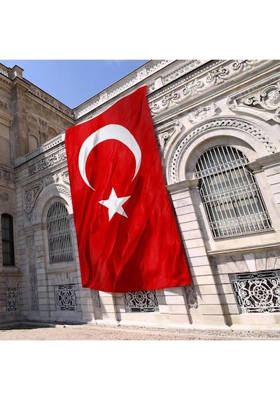 Abka Türk Bayrağı 600X900CM Özel Alpaka Kumaş Bez Bayrak