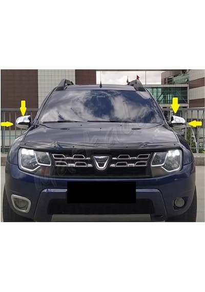 Db Chrome Dacia Duster Krom Ayna Kapağı 2012 - 2017 2 Parça Abs Kro