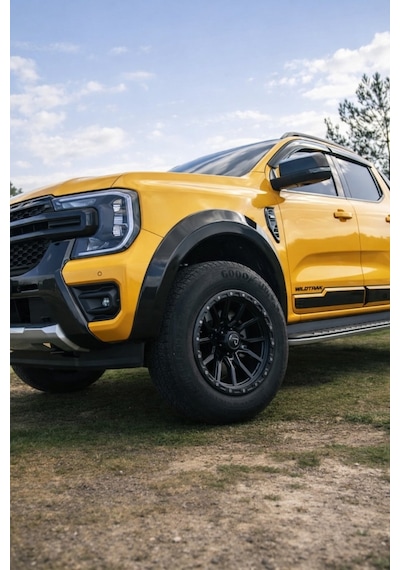 Ford Ranger T9 Çamurluk Dodik Kaplama Kabartma Koruma Parlak Siyah
