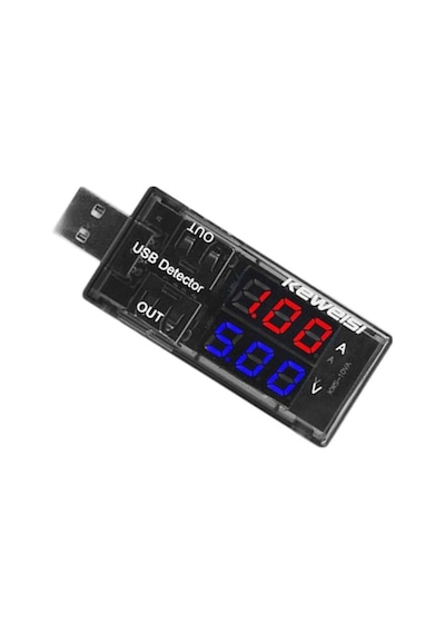 Çift Usb Çıkışlı Voltmetre Ampermetre Akım Voltaj Izleyici Şarj Kws-10va