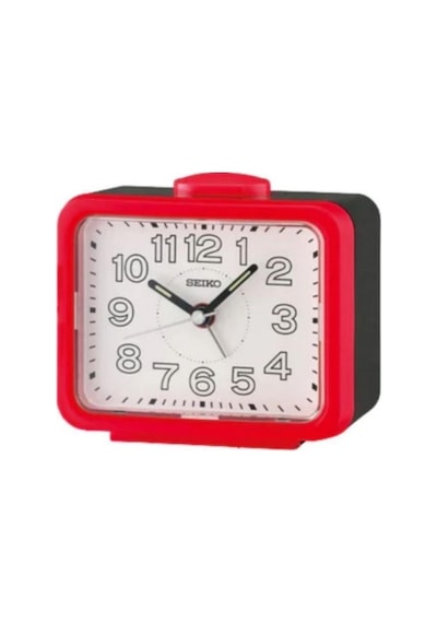 Seiko Qhk061r Sessiz Saniyeli Aydınlatmalı Bell Sesli Alarmlı Masa Saati Çok Renkli