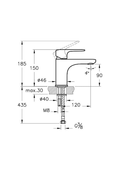 VitrA Root Round Lavabo Bataryası Fırçalı Nikel A4270534