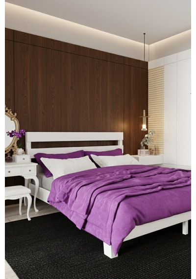 Renazzo Natura New Masif Ahşap Karyola Beyaz 120x200 Beyaz - 120 X 200
