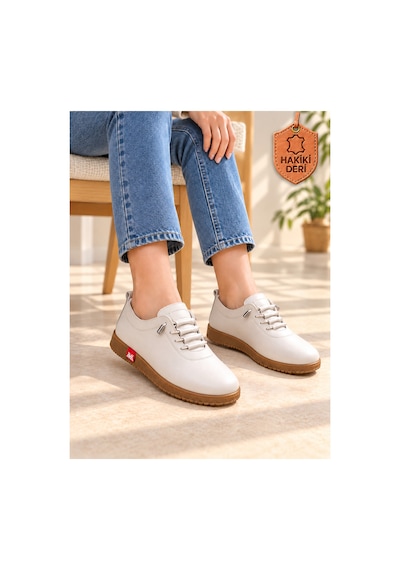 Ms Baccio Kadın İçi Dış Hakiki Deri Sade Model Çok Şık Çok Rahat Ortopedik Taban Günlük Casual Ayakkabı Ekru Ms Baccio Kadın İçi Dış Hakiki Deri Sade Model Çok Şık Çok Rahat Ortopedik Taban Günlük Casual Ayakkabı Ekru