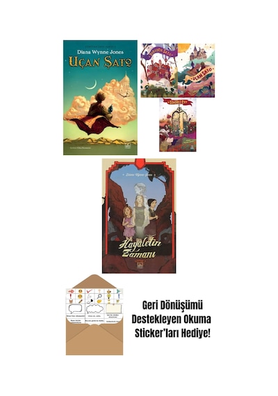 Uçan Şato Yürüyen Şato Serisi 2 Ciltli + Diana Wynne Jones Üçlü Kitap Seti: Yürüyen Şato Uçan Şato Sihirli Ev + Hayaletin Zamanı