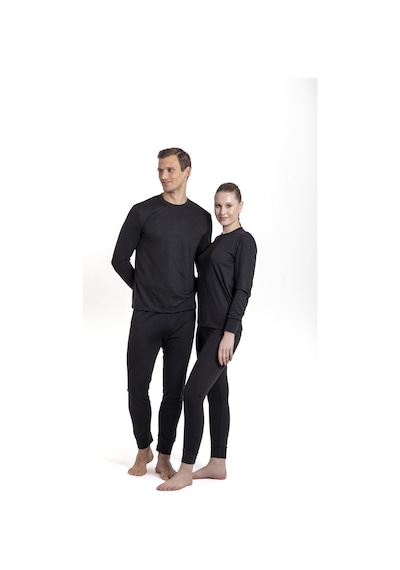 Oıl Company Unisex Çift Katlı Hafif Esnek Nefes Alabilir Örme Kumaş Termal İçlik Set Alt Üst Takım Siyah-01 Oıl Company Unisex Çift Katlı Hafif Esnek Nefes Alabilir Örme Kumaş Termal İçlik Set Alt Üst Takım Siyah-01