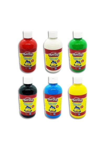 Tempera Boya 500 Ml. Beyaz Renk Karışık Çok Renkli