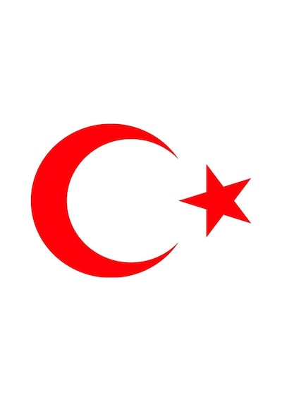 Türk Bayrağı Sticker Ay Yıldız Araba Oto Sticker 30 x 22 CM