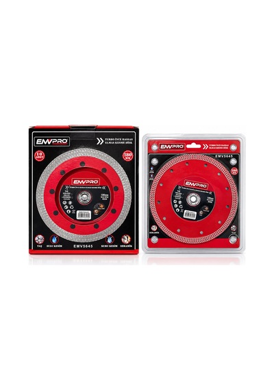 10 Adet Örgülü Turbo İnce Hassas Elmas Kesme Disk Seramik - Taş 180mmx22.2 Max 8.500prm 4801