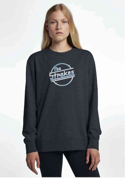 The Strokes Baskılı Füme Antrasit Kadın Sweatshirt