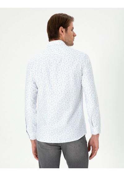 Pierre Cardin Erkek Mavi Gömlek Desenli 50298170-vr036 Mavi