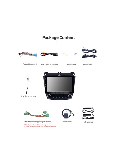 Honda Accord 2004+ Uyumlu Multimedya Navigasyon Usb Kamera Carplayer 6 Ram