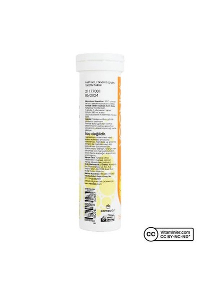 Oonka Vitamin C 1000 Mg Glutathione Complex 15 Efervesan Tablet İki Kutu