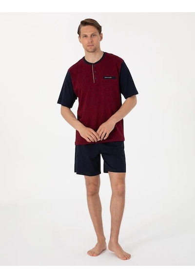 Pierre Cardin Erkek Kısa Kol 3'lü Şortlu Jakarlı Pijama Takım Kutulu Damat Çeyiz Set Bordo Pierre Cardin Erkek Kısa Kol 3'lü Şortlu Jakarlı Pijama Takım Kutulu Damat Çeyiz Set Bordo