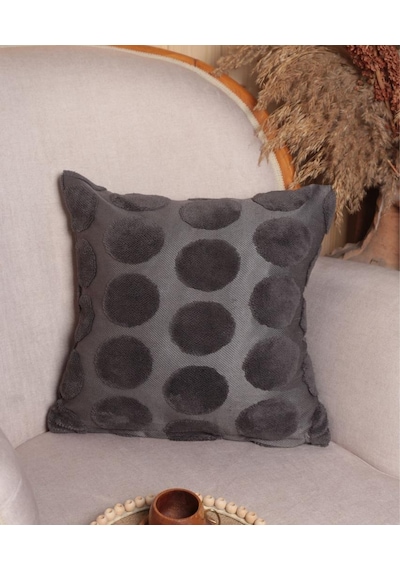 Luna Welsoft Jakarlı Dekoratif Kırlent Kılıfı 43x43 Cm - Ztluna0 Antrasit