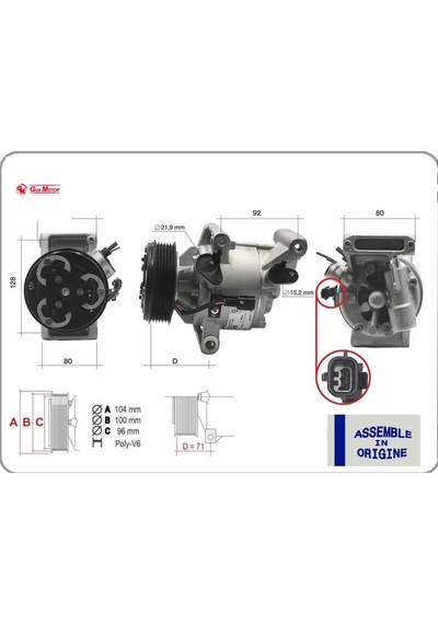 Kompresör Dacıa Duster Iı 18 Sandero Iı 17 Logan Iı Mcv 17 1.5 Dci Gua 926005154r/ 926004475r