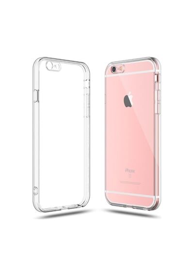 Apple Uyumlu iPhone 6S  Silikon Kılıf - Kamera Korumalı Esnek Tam Koruma Kapak - Şeffaf