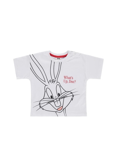 Civil Baby Bugs Bunny Baskılı 6-18 Ay Tişört - Beyaz