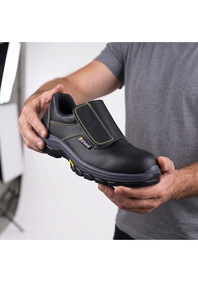Mekap Gripper Gpr-34 Rs2 Kaynakçı İş Ayakkabısı - 300 C Yanmaz Vibram Tabanlı Kompozit Burunlu Deri Siyah