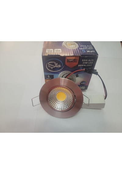 Şila 5w Krom Kasa Günışığı 3200k Cob Led Spot Trafolu 10 Lu Paket