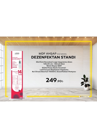 Letbil - El Dezenfektan Standı Mdf Düz Model - Sakarya Letbil - El Dezenfektan Standı Mdf Düz Model - Sakarya