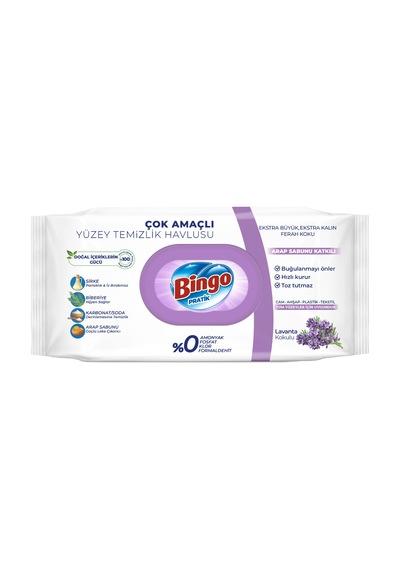 Bingo Clean Yüzey Temizlik Havlusu Lavanta Kokulu Beyaz 12 x 96 Yaprak