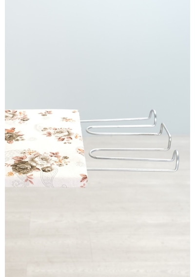 Mistik Home Rose Katlanır Dolaplı Ütü Masası Beyaz Gövde, Yeşil Çiçek Desenli Beyaz/yeşil