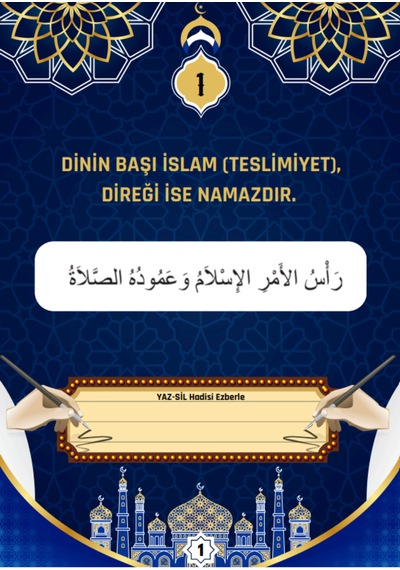 40 Hadis Ezber Kartları Yaz Sil Ve Zincirli