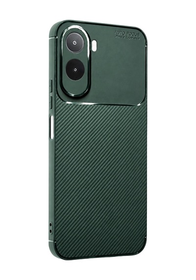 Xiaomi Redmi A7 Pro Auto Focus Karbon Kapak - Yeşil Çok Renkli