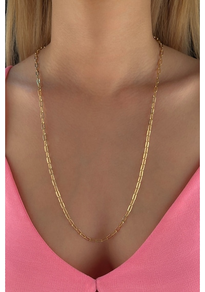 14 Ayar Altın Oval Ataç Zincir 3.60 Mm Sarı Altın