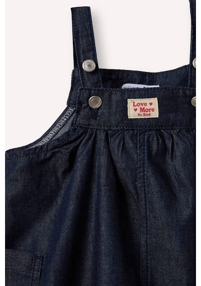 Defacto Pamuklu Denim Elbise Kız Bebek H2701a526smnm34 Mavi-nm34