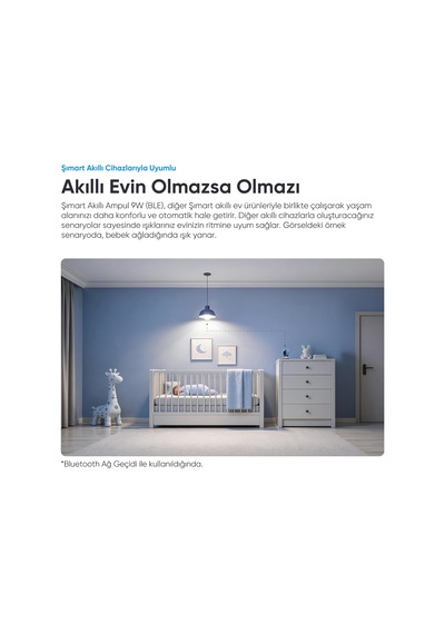 Şımart Akıllı Rgb Led Ampul Bluetooth 16m Renk, Ayarlanabilir Parlaklık Diğer