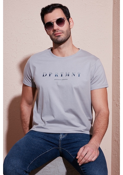 Buratti Baskılı Bisiklet Yaka Pamuklu Slim Fit Erkek T Shirt 541Dprtmnt24 Açık Gri Buratti Baskılı Bisiklet Yaka Pamuklu Slim Fit Erkek T Shirt 541Dprtmnt24 Açık Gri
