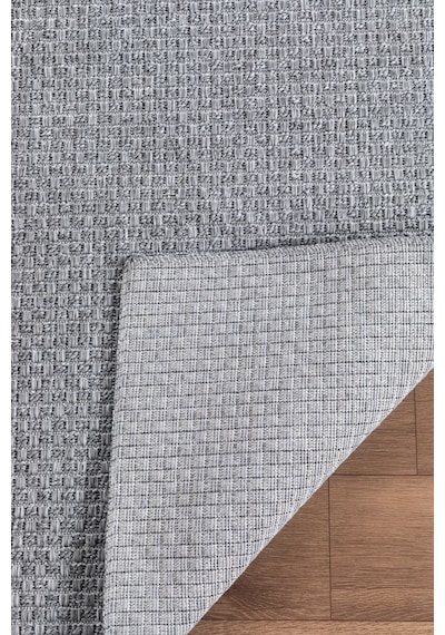 Notre Premium Kalite Kaymaz Tabanlı Doğal Yıkanabilir Kilim Oturma Odası Balkon Bahçe Mutfak Kilim-847 Gri