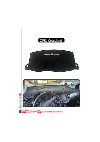 Opel Crossland Torpido Koruma Halısı Siyah Kenar