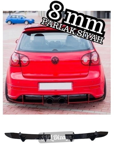 Golf 5 R32 Arka Tampon 4lü Flapları-flap-bıçak-lip-splitter-ek 8