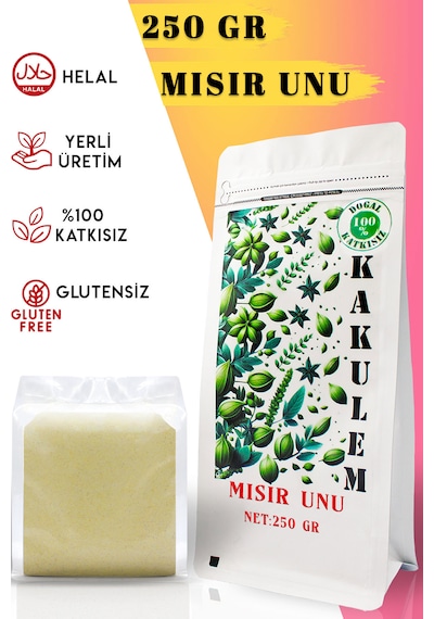 Kakulem Glutensiz Ata Tohum Yerli Mısır Unu 250 G