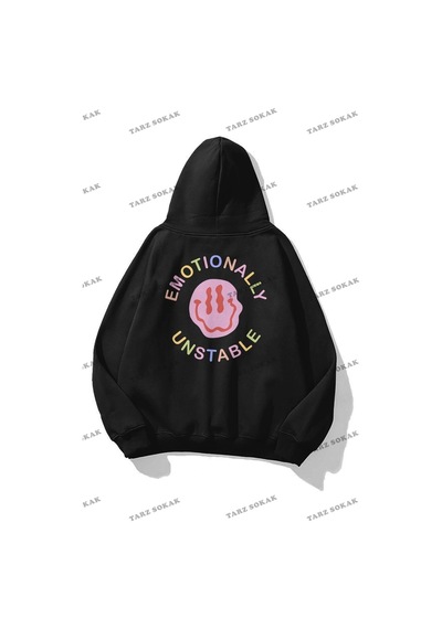 Startmore Y2k Unisex Emotionally Sweatshirt Kod 1553 Siyah Siyah