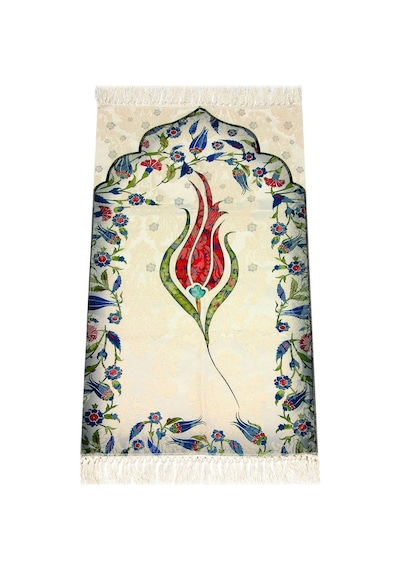 Çocuk Seccadesi - Lale Desenli - Kırmızı Renk