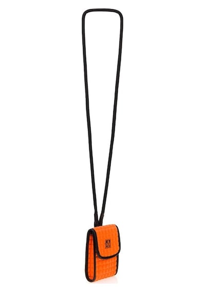Bilik Deri Scuba Turuncu Kumaş Kadın Telefon Çantası Fono-k 001