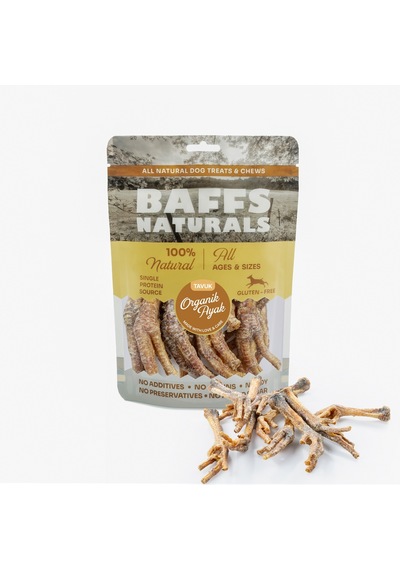 Baffs Naturals Tavuk Ayak Doğal Çiğnemelik Köpek Ödül Maması 100 G