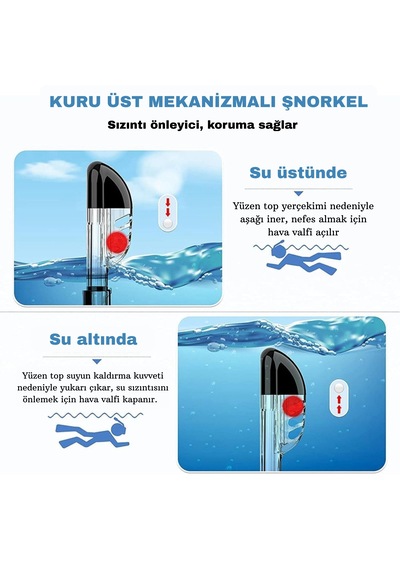 Hpytech Şnorkel Seti-yumuşak Silikon,kamera Uyumlu Dalış Maske, Su Sızdırmaz Siyah