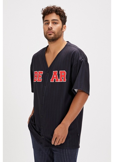 Bad Bear Homer Siyah Baskılı Erkek Gömlek-siyah Siyah