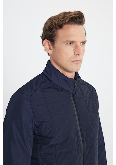 Ac&Co / Altınyıldız Classics Erkek Lacivert Standart Fit Normal Kesim Dik Yaka Desenli Mont Lacivert Ac&Co / Altınyıldız Classics Erkek Lacivert Standart Fit Normal Kesim Dik Yaka Desenli Mont Lacivert