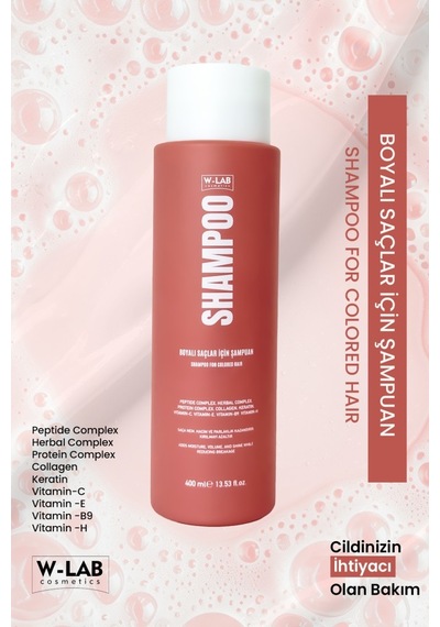 W-Lab Cosmetics Boyalı Saçlar İçin Şampuan 400 Ml