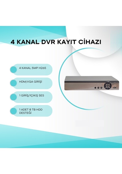 Speedron 4 Kanal Xmeye H265 Dvr Kayıt Cihazı