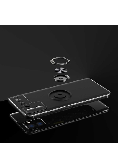 Vivo Y15S Kılıf Yüzüklü Magnetli Ravel Case Kapak