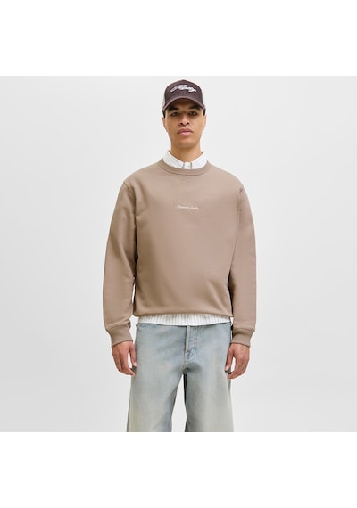 Jack & Jones Norrebro Erkek Bej Sweatshirt 12282893-mme Krem