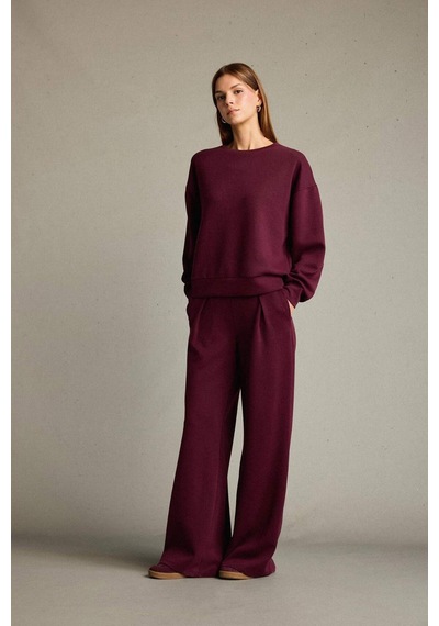 Defacto Regular Fit Normal Bel Düz Paça Modal Pantolon G2911ax25aubr115 Bordo